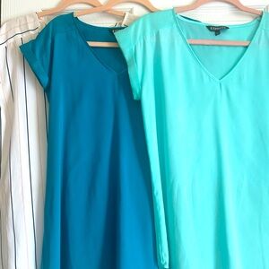 NOT FOR SALE—3 Express V-Neck dress shirts